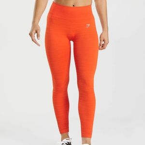 Gymshark Adapt Seamless Leggings, Orange, Size Medium